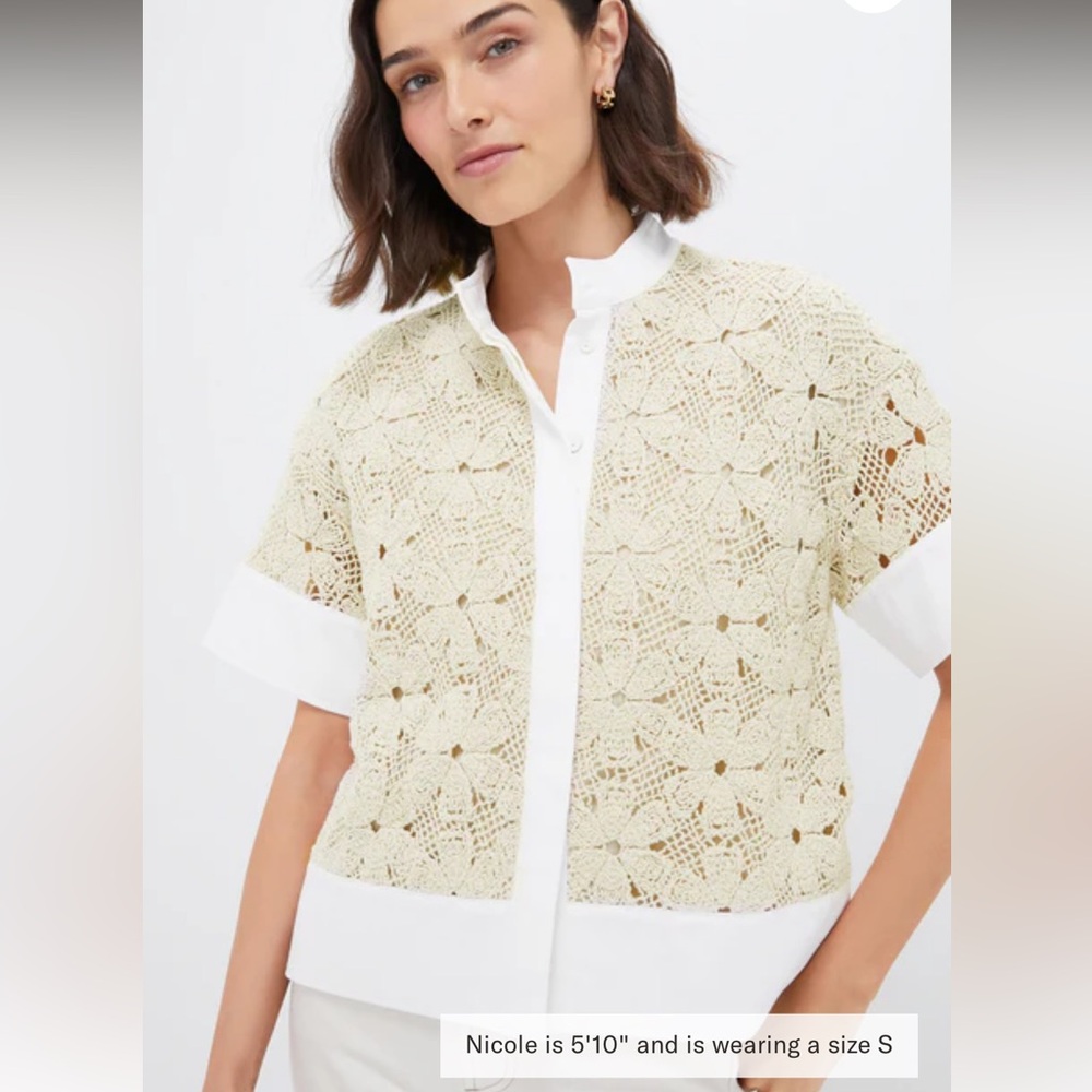 Tuckernuck Cream Lace Blouse